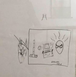 A drawing by Stewart Lupton